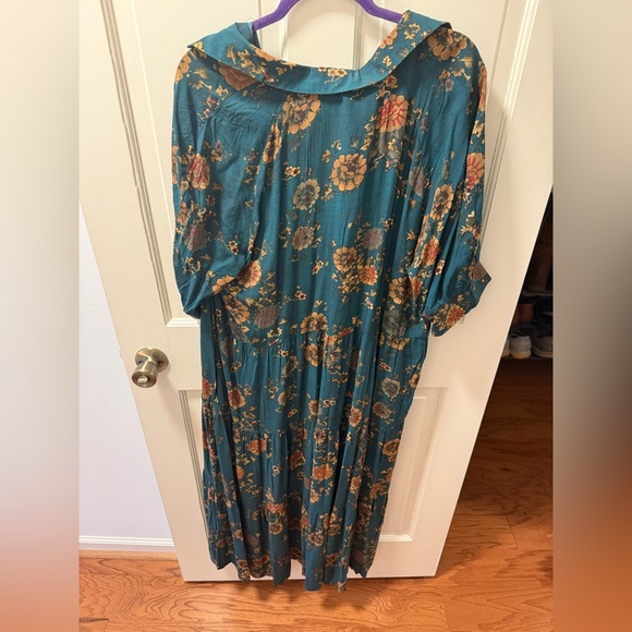 NATURAL LIFE Teal Floral Maxi Dress - Picture 3 of 3